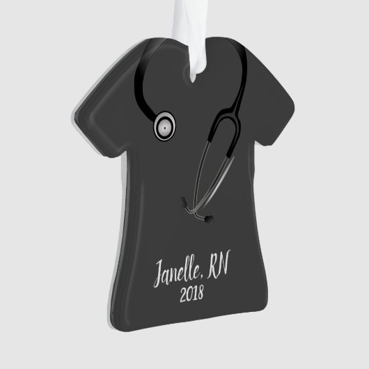 Persoonlijke kerstversiering voor verpleegsters ornament (voorkant)
