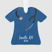 Persoonlijke kerstversiering voor verpleegsters ornament (achterkant)