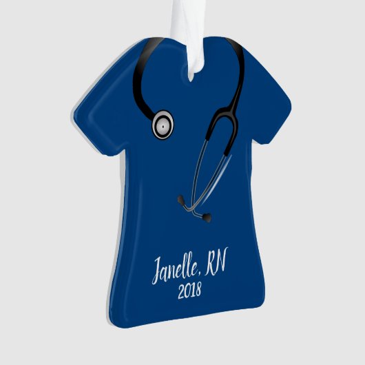 Persoonlijke kerstversiering voor verpleegsters ornament (voorkant)