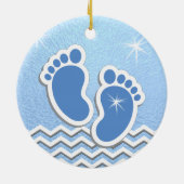 Persoonlijke kerstversieringen met Baby Keramisch Ornament (Achterkant)