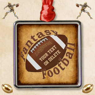 Persoonlijke kerstversieringen met Football Fantas Metalen Ornament