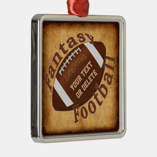 Persoonlijke kerstversieringen met Football Fantas Metalen Ornament (Rechts)