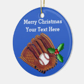 Persoonlijke kerstversieringen met honkbal keramisch ornament (Links)
