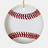 Persoonlijke kerstversieringen met honkbal keramisch ornament (Achterkant)