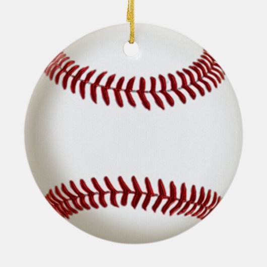 Persoonlijke kerstversieringen met honkbal keramisch ornament (Achterkant)