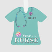 Persoonlijke kerstversieringen met zuster ornament (achterkant)