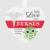 Persoonlijke kerstversieringen voor verpleegkundig ornament (voorkant)