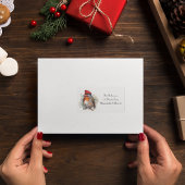 Persoonlijke kerstverzending met roodborstje etiket