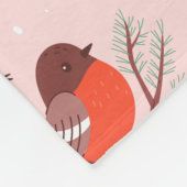 Persoonlijke Kerstvogels Winter Fleece Deken (Hoek)