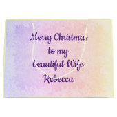 Persoonlijke kerstvrouw groot cadeauzakje (Voorkant)