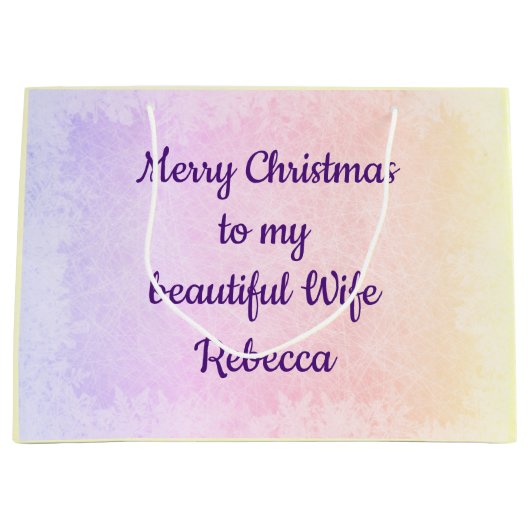 Persoonlijke kerstvrouw groot cadeauzakje (Voorkant)