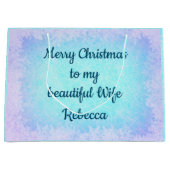 Persoonlijke kerstvrouw groot cadeauzakje (Voorkant)