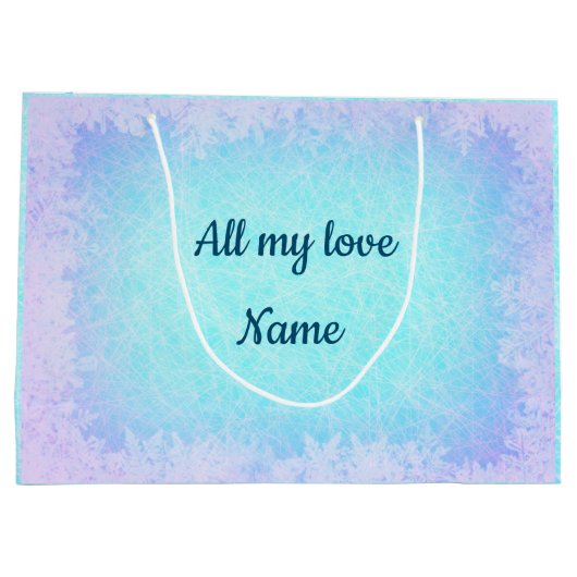 Persoonlijke kerstvrouw groot cadeauzakje (Achterkant)