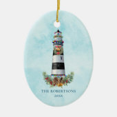 Persoonlijke kerstvuurtoren foto keramisch ornament (Voorkant)