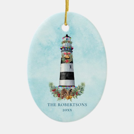 Persoonlijke kerstvuurtoren foto keramisch ornament (Voorkant)