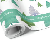 Persoonlijke kerstWaterverf Cadeaupapier (Rol Hoek)