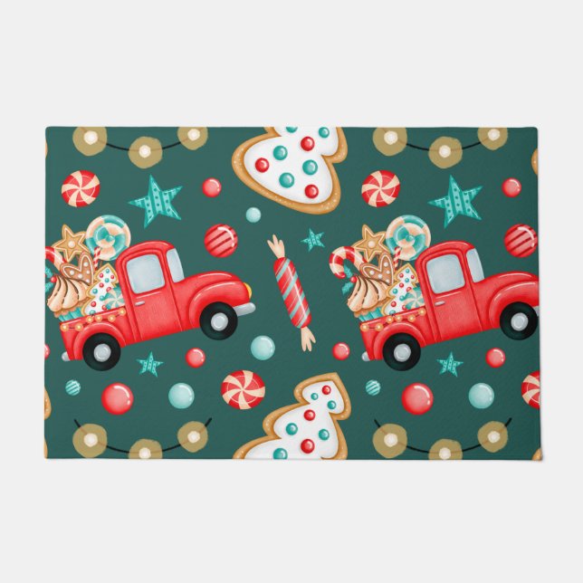 Persoonlijke kerstWaterverf Deurmat (Voorkant)