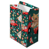 Persoonlijke kerstWaterverf Medium Cadeauzakje (Voorkant Gekanteld)