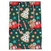 Persoonlijke kerstWaterverf Medium Cadeauzakje (Achterkant)