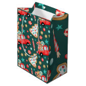 Persoonlijke kerstWaterverf Medium Cadeauzakje (Achterkant Gekanteld)