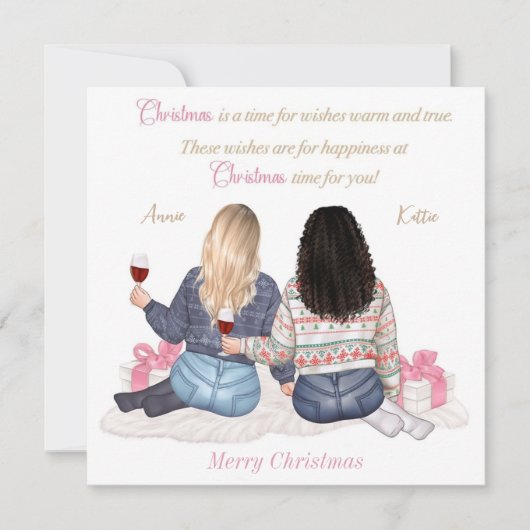 Persoonlijke kerstwensen Kaart Prettig kerstfeest (Voorkant)