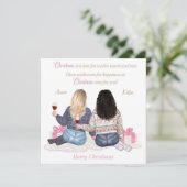 Persoonlijke kerstwensen Kerstkaart Prettig kerstf Kaart (Staand voorkant)