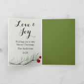 Persoonlijke kerstwenskaart feestdagen kaart (Binnen)