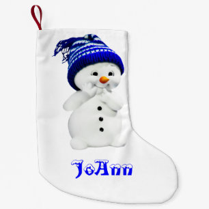 Persoonlijke kerstwinter Snowman Kleine Kerstsok