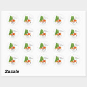 Persoonlijke kerstwinter Wonderland Ronde Sticker (Vel)