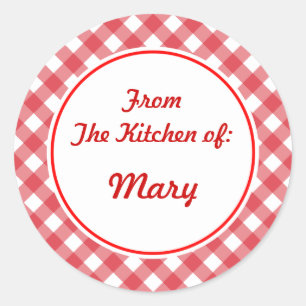 Persoonlijke keuken cadeaubijslagers Stickers