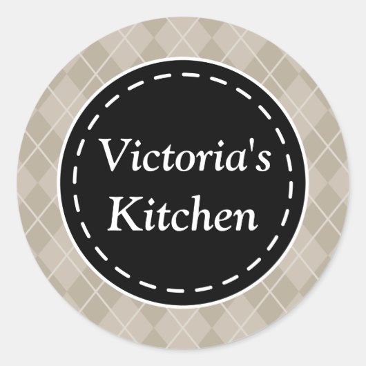 Persoonlijke keuken cadeaubijslagers Stickers (Voorkant)