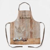 Persoonlijke Keuken Hout Rustieke Madelief Schort (Voorkant)