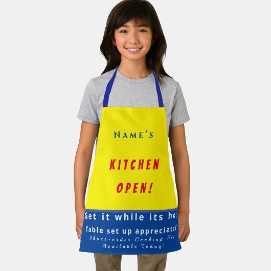 Persoonlijke keuken Open + 3Comments Funny Apron Schort (Insitu)