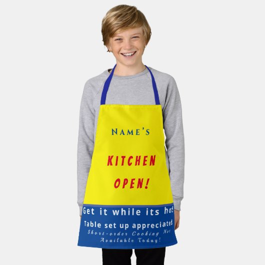 Persoonlijke keuken Open + 3Comments Funny Apron Schort (Gedragen)