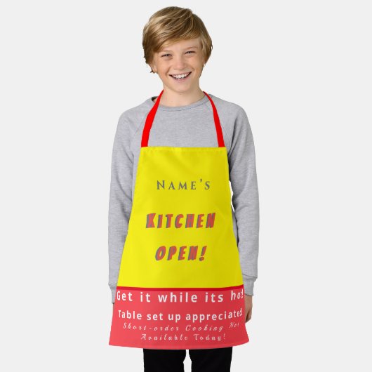 Persoonlijke keuken Open + 3Comments Funny Apron Schort (Gedragen)