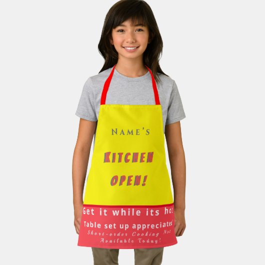 Persoonlijke keuken Open + 3Comments Funny Apron Schort (Insitu)