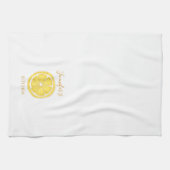 Persoonlijke keukendoek met citroenthema theedoek (Horizontaal)