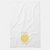 Persoonlijke keukendoek met citroenthema theedoek (Verticaal)