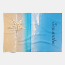 Persoonlijke Keukenhanddoek aan Zee