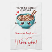 Persoonlijke Keukenhanddoek Grappige Voedsel Liefd (Verticaal)