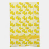 Persoonlijke keukenhanddoek met Zwitserse kaasprin (Verticaal)