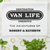 Persoonlijke keukenhanddoek "Van Life" (Gevouwen)