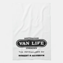 Persoonlijke keukenhanddoek "Van Life"