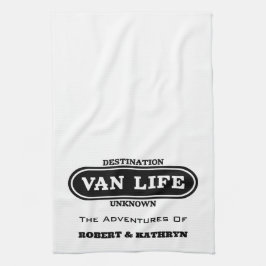 Persoonlijke keukenhanddoek "Van Life"