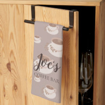 Persoonlijke Keukenhanddoek voor Koffiebar
