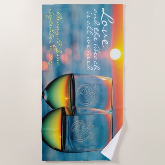 Persoonlijke keukenhandleiding voor Honeymoon Beac Strandlaken (Voorkant)