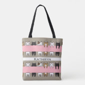 Persoonlijke keukenkatten tote bag (Achterkant)