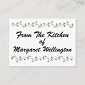 Persoonlijke Keukenmand Zakelijk / Behuizing Kaart (Achterkant)