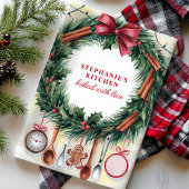 Persoonlijke keukenmessen Kerstkrans Theedoek