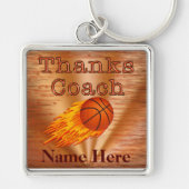 Persoonlijke Keychains Basketball COACH Cadeauidee Sleutelhanger (Voorkant)